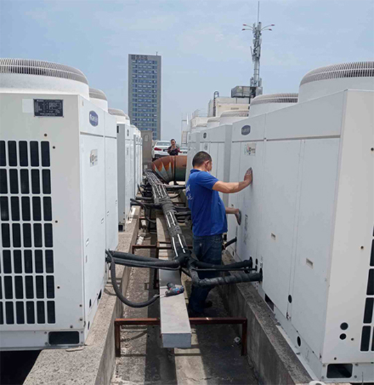 银海中央空调制热和不制冷系统维修方法